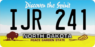 ND license plate IJR241