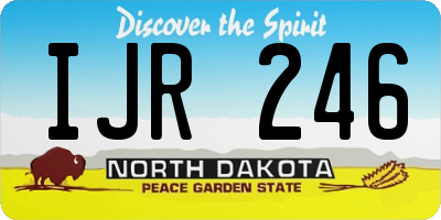 ND license plate IJR246
