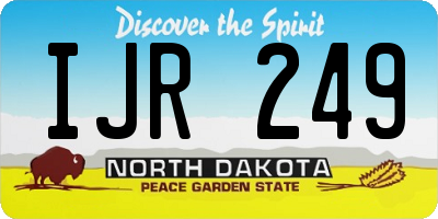 ND license plate IJR249