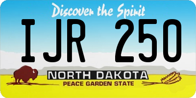 ND license plate IJR250