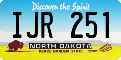 ND license plate IJR251