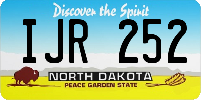 ND license plate IJR252