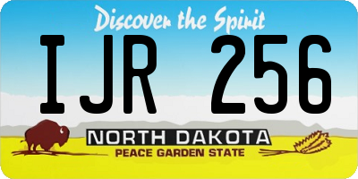 ND license plate IJR256