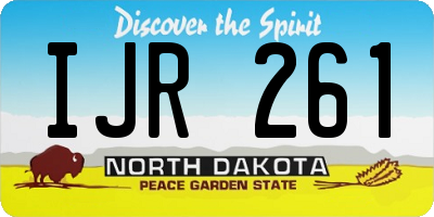 ND license plate IJR261