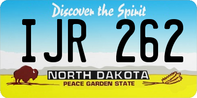 ND license plate IJR262