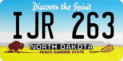 ND license plate IJR263