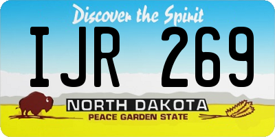 ND license plate IJR269