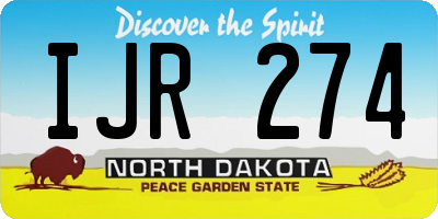 ND license plate IJR274