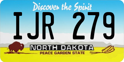 ND license plate IJR279