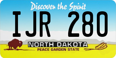 ND license plate IJR280