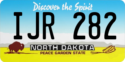 ND license plate IJR282