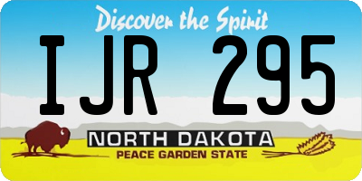 ND license plate IJR295