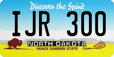 ND license plate IJR300