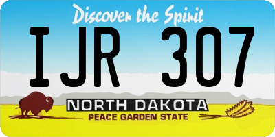 ND license plate IJR307