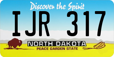 ND license plate IJR317
