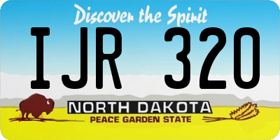 ND license plate IJR320