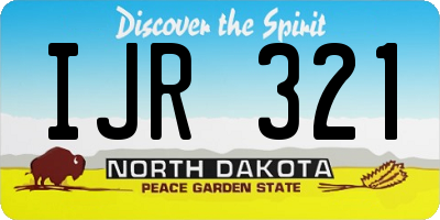 ND license plate IJR321