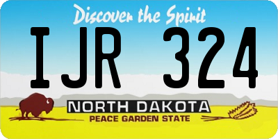 ND license plate IJR324