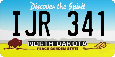 ND license plate IJR341