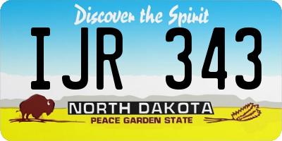 ND license plate IJR343