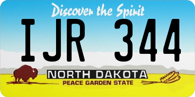 ND license plate IJR344