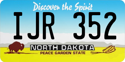 ND license plate IJR352