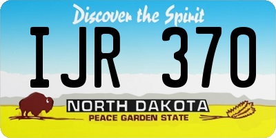 ND license plate IJR370