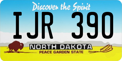 ND license plate IJR390