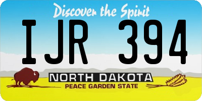 ND license plate IJR394