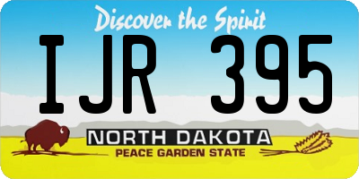 ND license plate IJR395
