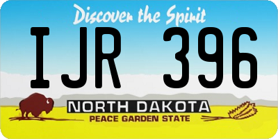 ND license plate IJR396