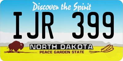 ND license plate IJR399
