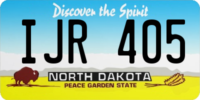 ND license plate IJR405