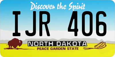 ND license plate IJR406