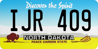 ND license plate IJR409