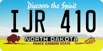 ND license plate IJR410
