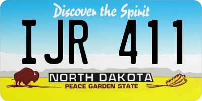 ND license plate IJR411
