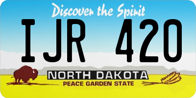 ND license plate IJR420