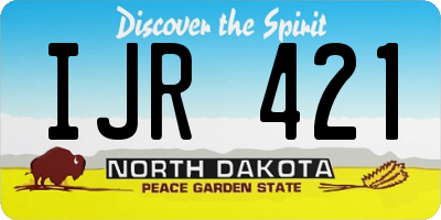 ND license plate IJR421