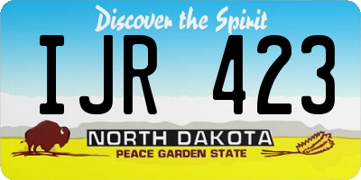 ND license plate IJR423