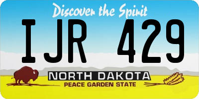 ND license plate IJR429