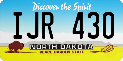ND license plate IJR430