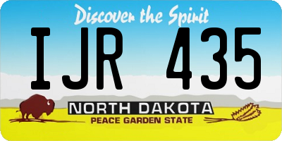 ND license plate IJR435