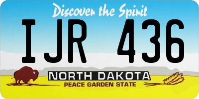 ND license plate IJR436