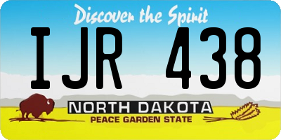 ND license plate IJR438