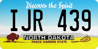 ND license plate IJR439