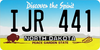 ND license plate IJR441
