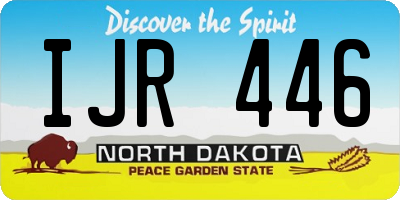 ND license plate IJR446