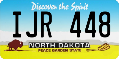 ND license plate IJR448