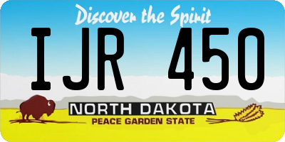 ND license plate IJR450